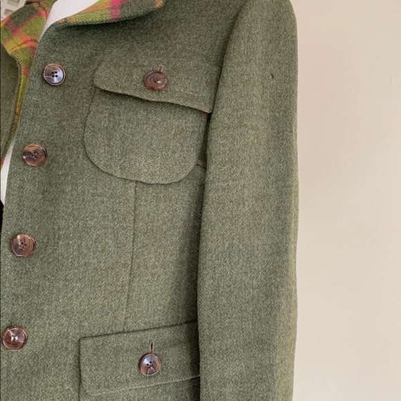 Abercrombie & Fitch Plaid Fitted wool blazer size small - Picture 12 of 13